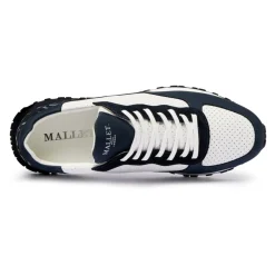 Marine Sølv Skinn Sneakers