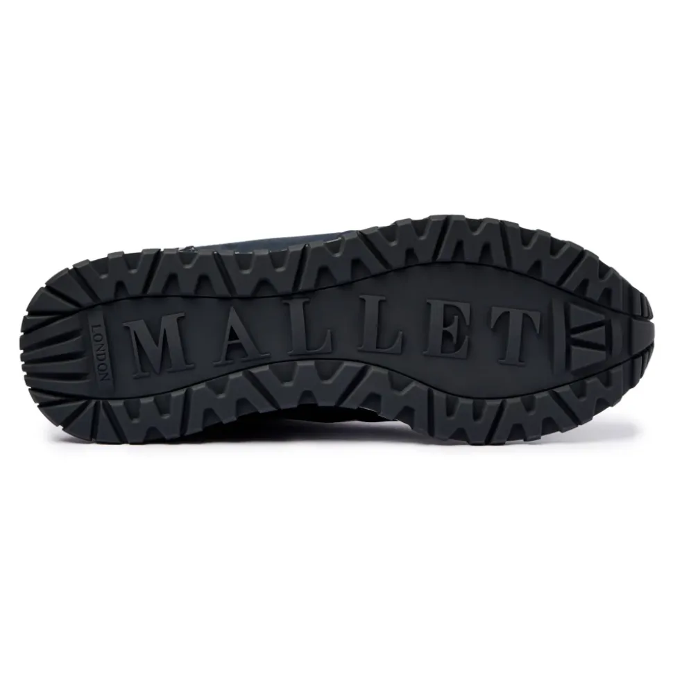 Marine Sølv Skinn Sneakers