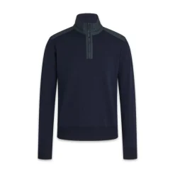 Merino Quarter Zip Jumper med teksturerte nylonpaneler