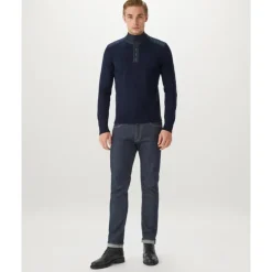 Merino Quarter Zip Jumper med teksturerte nylonpaneler