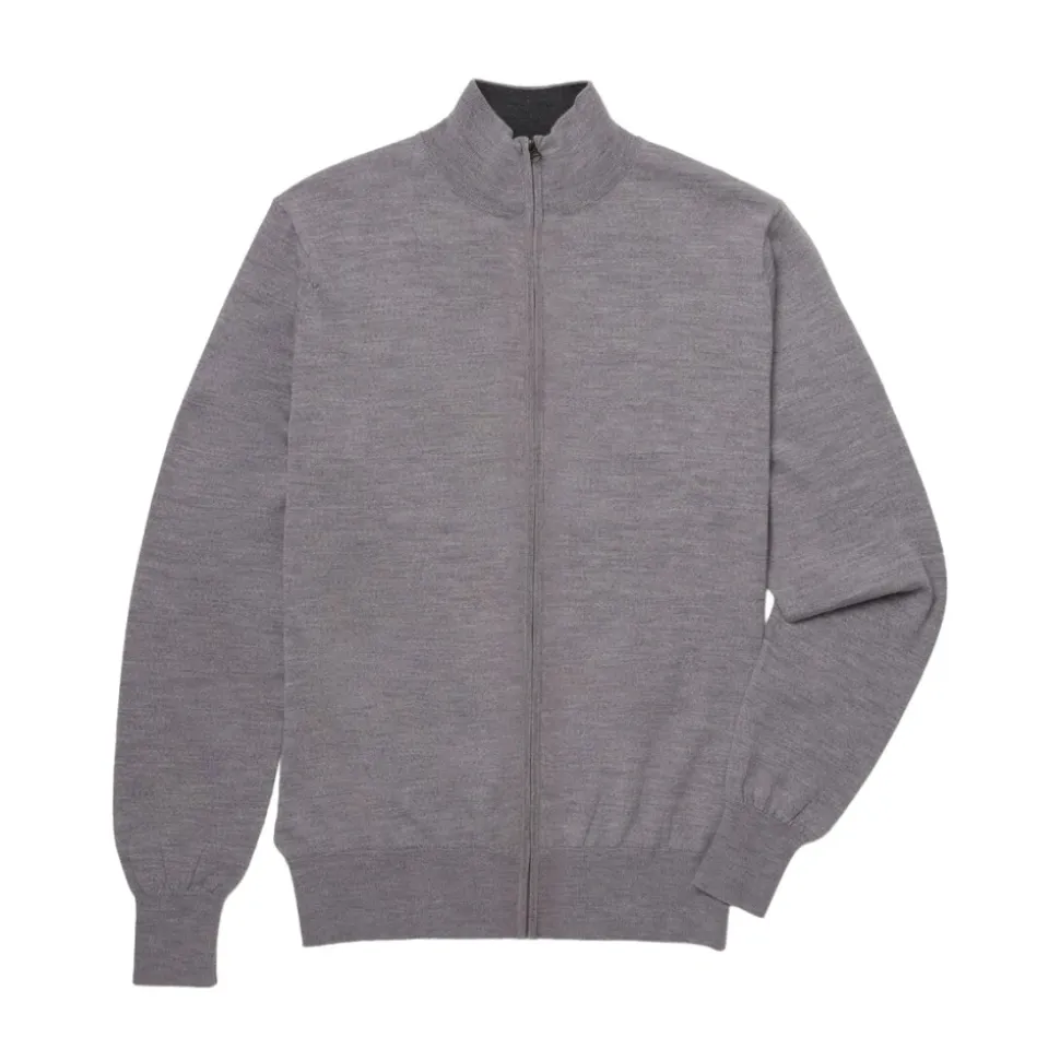 Merinoull Cardigan med Glidelås