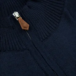 Merino Wool Zip Cardigan