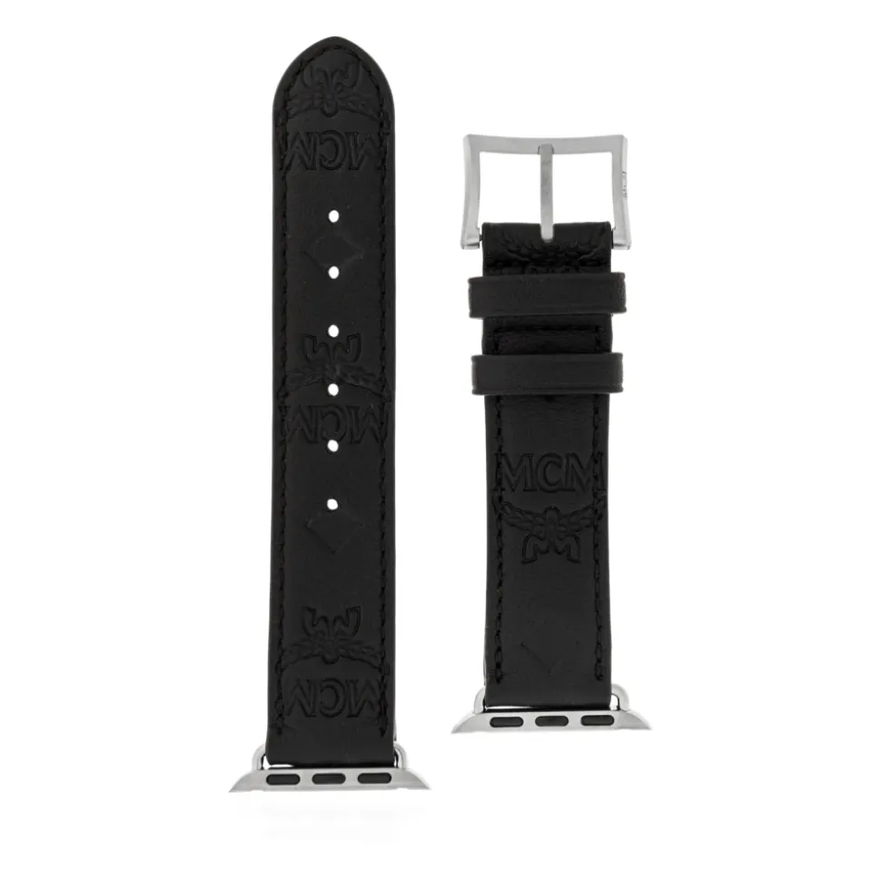 38-41mm Apple Watch-reim i preget monogramlær