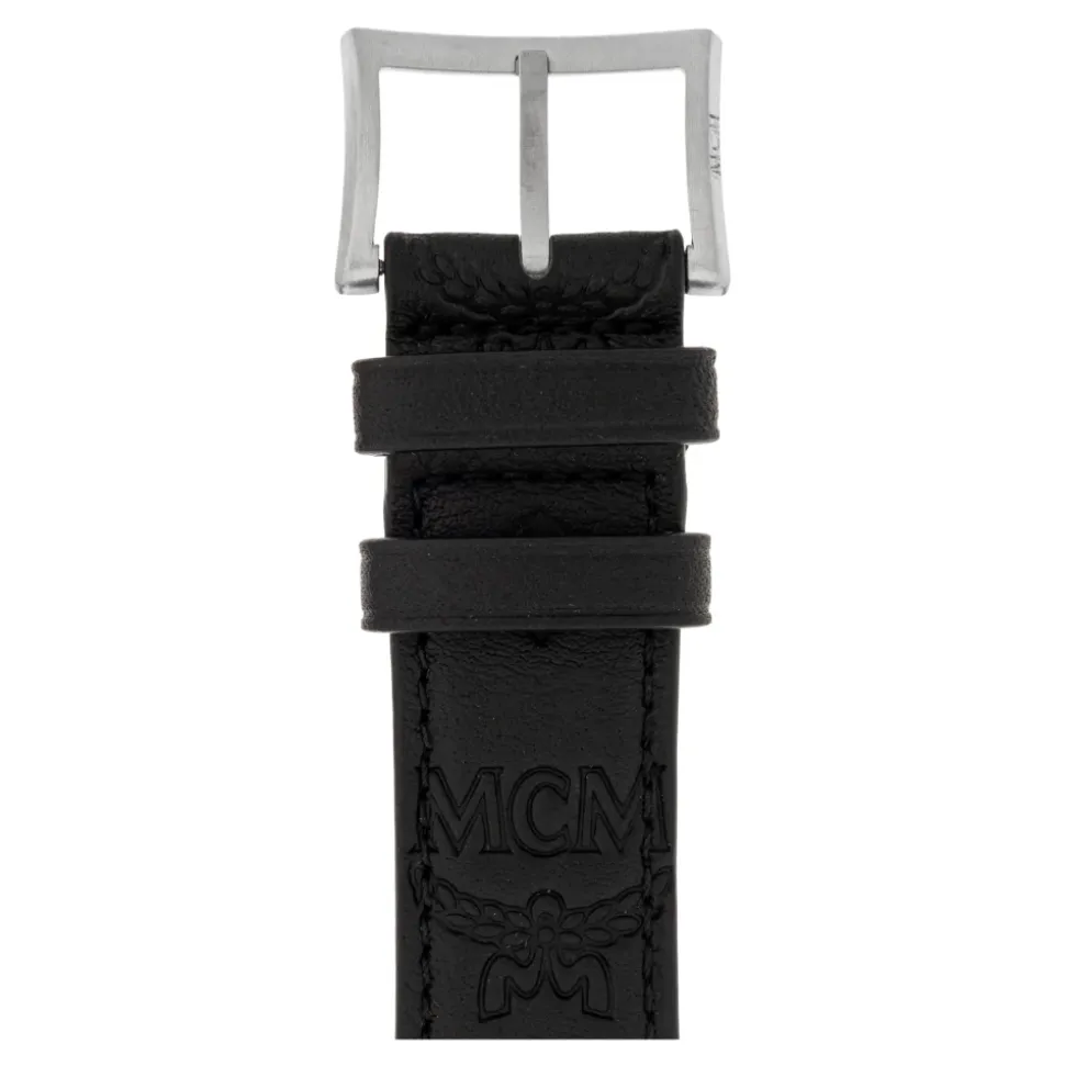 38-41mm Apple Watch-reim i preget monogramlær