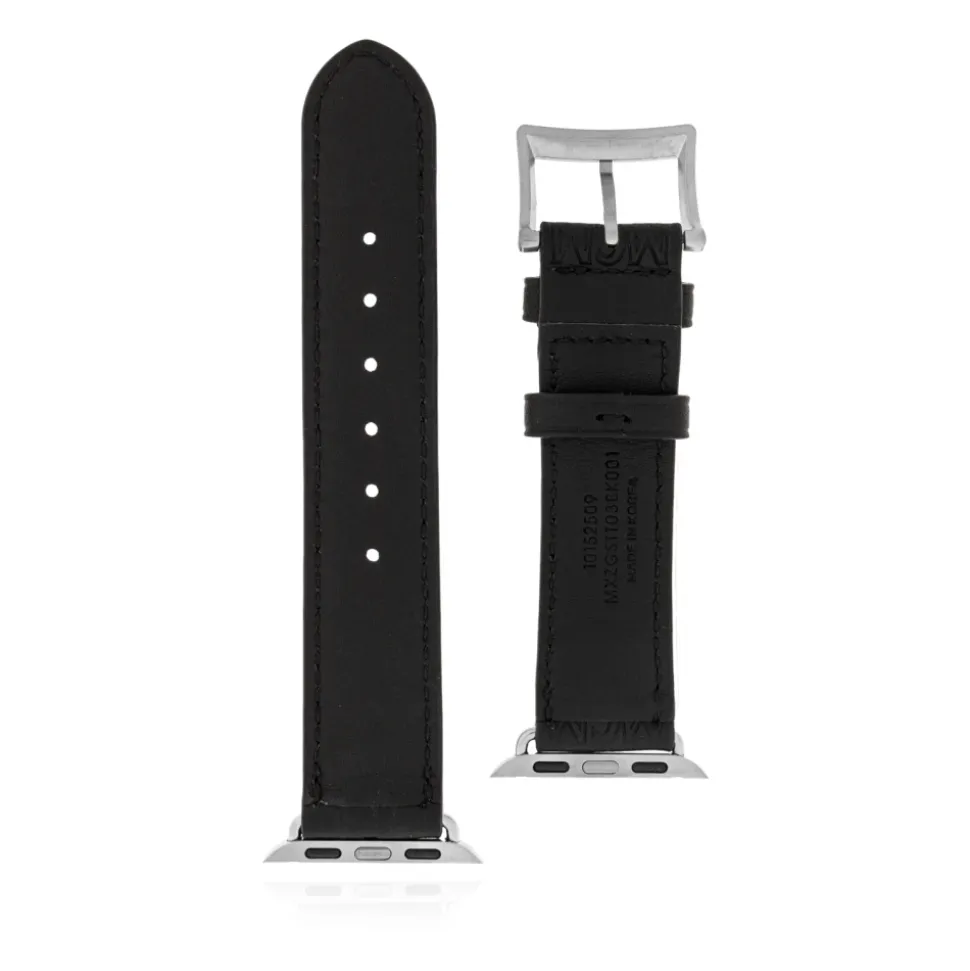 38-41mm Apple Watch-reim i preget monogramlær