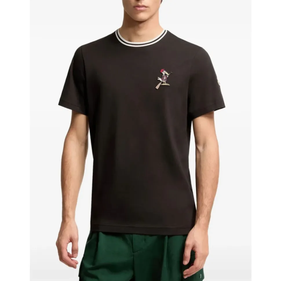 Moncler T-shirts og poloskjorter Svart