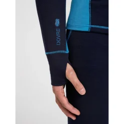 Mørk Blå Dovre Dovre Mid-Layer Merinoull Fleece Jakke Med Gliderlås - Mørk Blå Genser