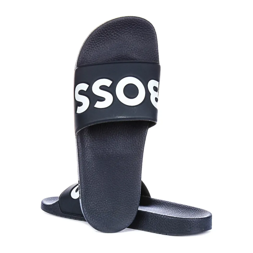 Mørkeblå Slide Sandaler for Menn