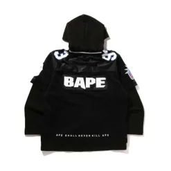 Multi Logo Layered Sleeves Relaxed Fit Football Jersey