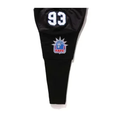 Multi Logo Layered Sleeves Relaxed Fit Football Jersey