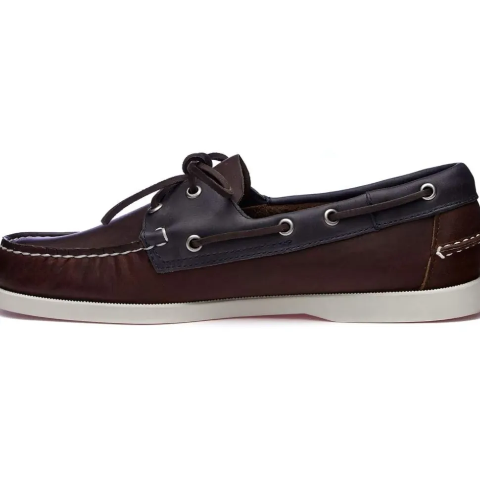 Nautiske Loafers Cognac Blå Navy