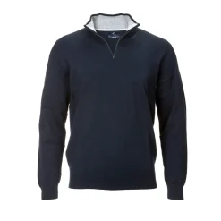 Navy Zip Sweater Stilig Komfortabel