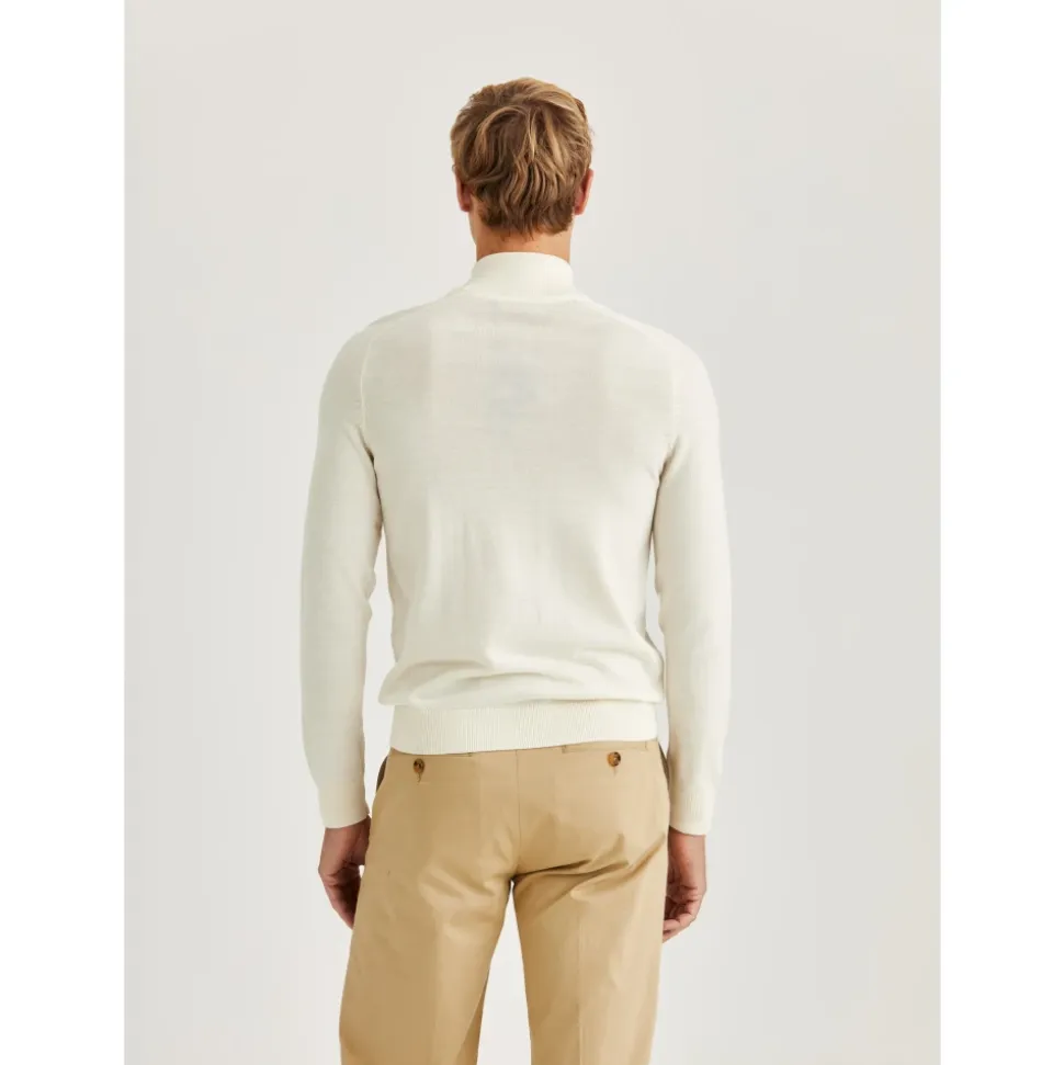 Off-White Morris Merino John Zip Genser