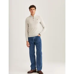 Off-White Morris Merino John Zip Genser