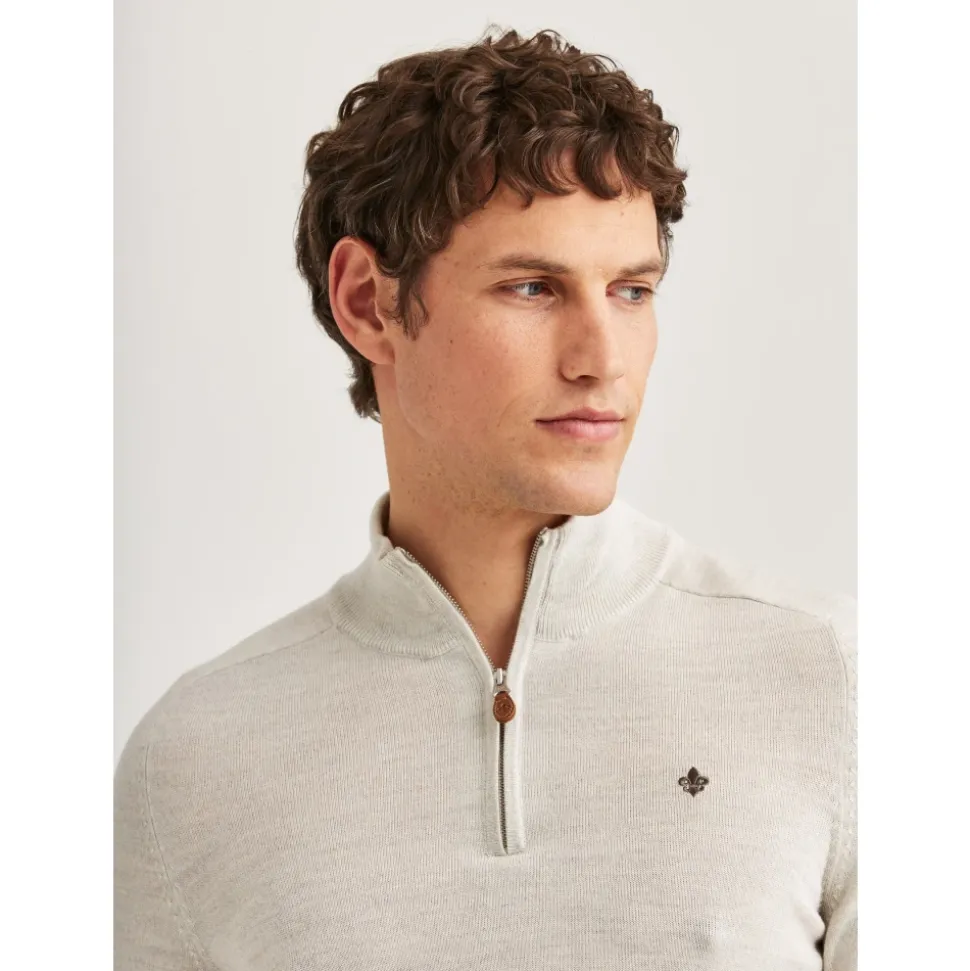 Off-White Morris Merino John Zip Genser