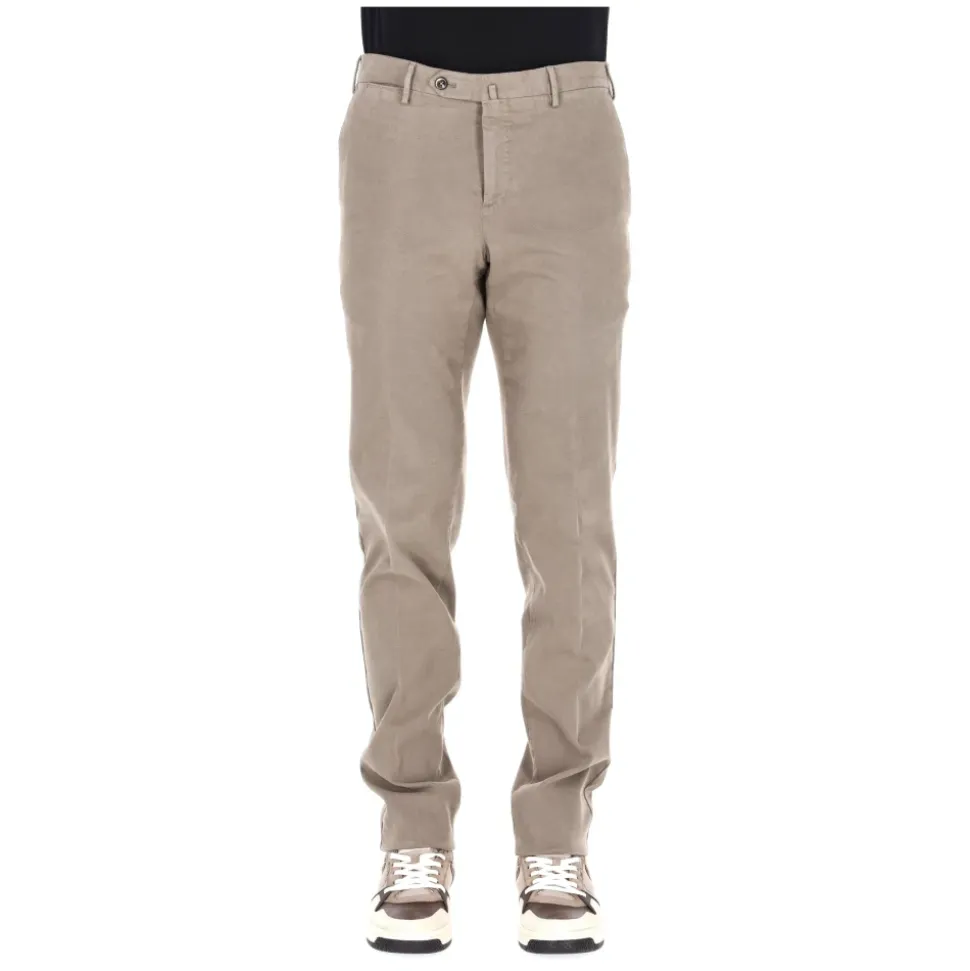 Pantalone in cotone microarmaturato Slim fit