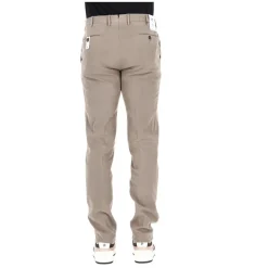 Pantalone in cotone microarmaturato Slim fit