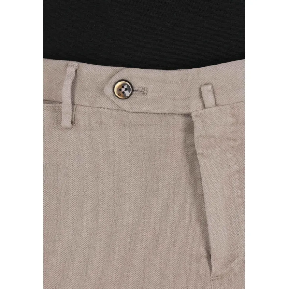 Pantalone in cotone microarmaturato Slim fit