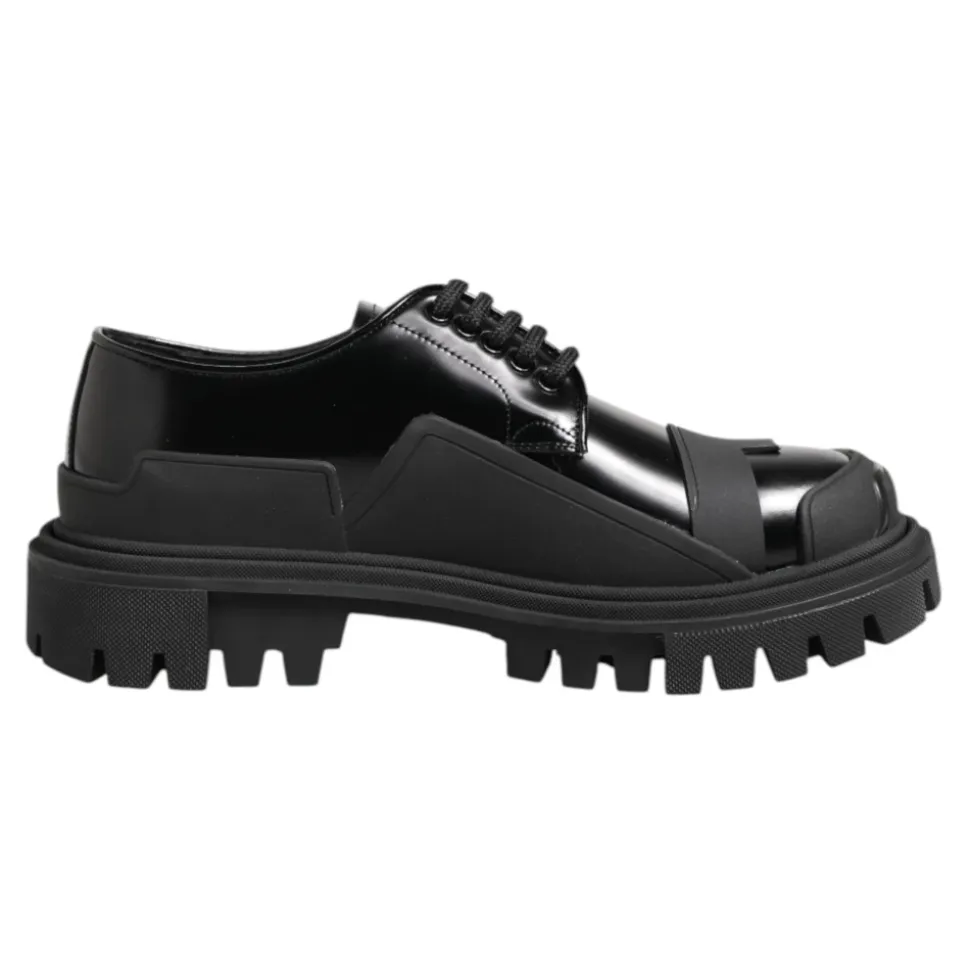 Patent Leather Trekking Derby Sko