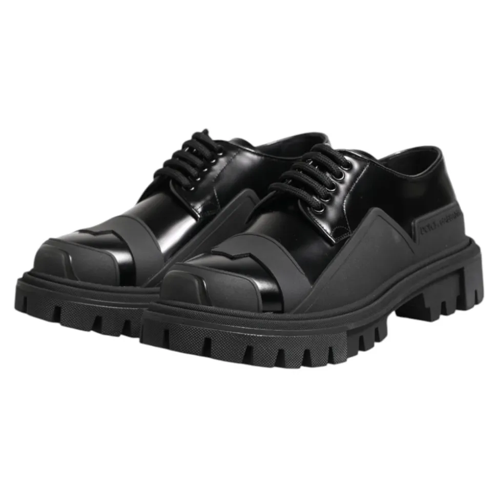 Patent Leather Trekking Derby Sko