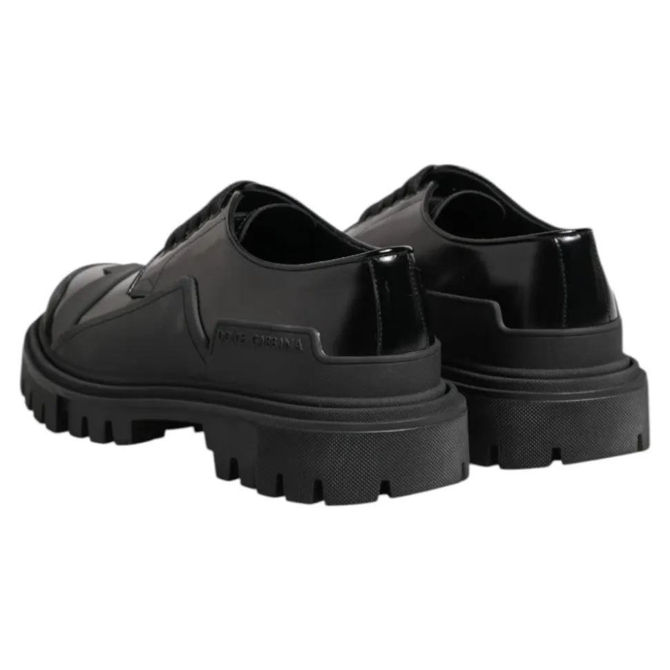 Patent Leather Trekking Derby Sko