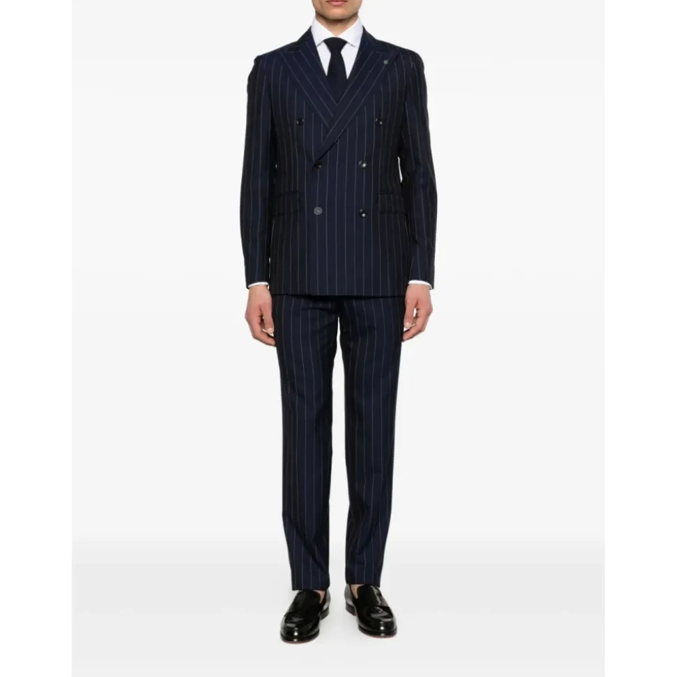 Pinstripe Dobbelspent Dress
