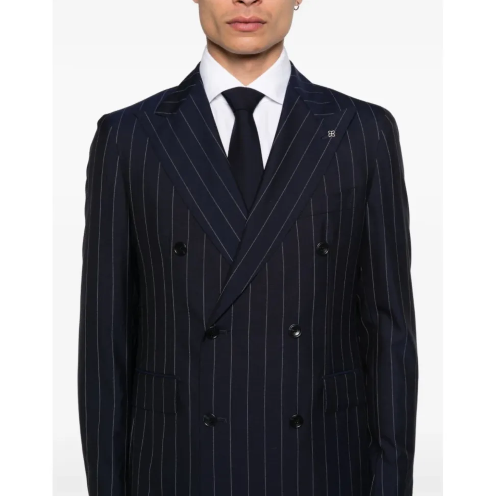 Pinstripe Dobbelspent Dress