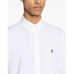 Poplin Skjorte med Knapper og Elastan