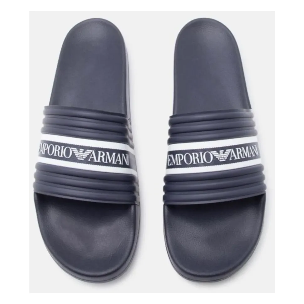 PVC Slippers med logobånd