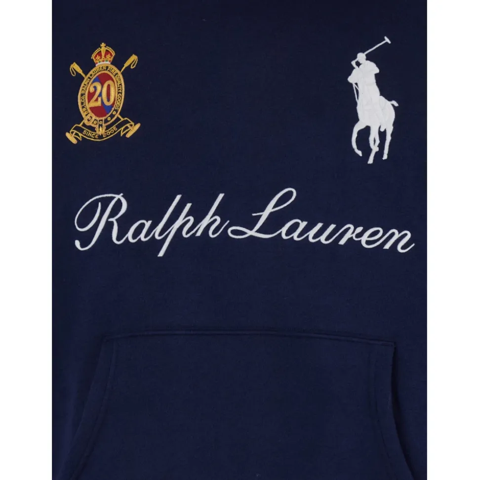 Regular Fit Hoodie med Maxi Hestebroderi