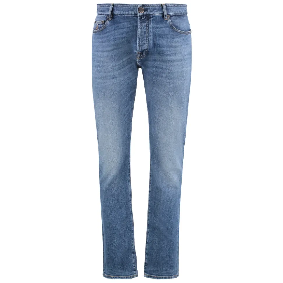 Regular Fit Jeans med Lærlogo