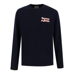 Ribbestrikket Genser med Brodert Logo