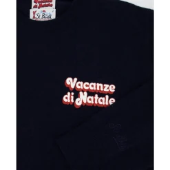 Ribbestrikket Genser med Brodert Logo