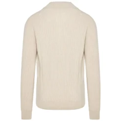 Ribbestrikket kasjmir cardigan