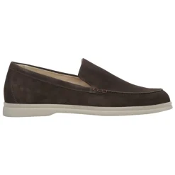 Saddle Brown Velour Slip-On Loafers