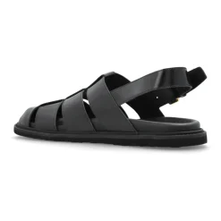 Sandaler i børstet kalveskinn, sporty