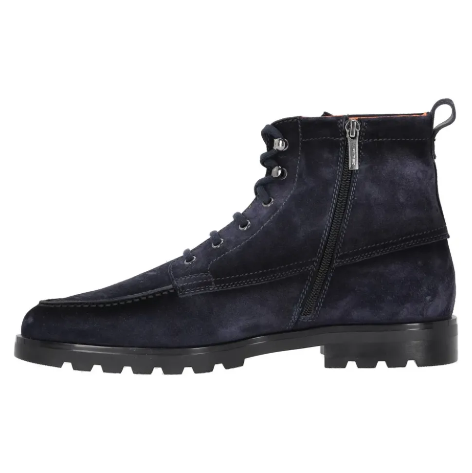 Semsket snørestøvel med Shearling-fôr