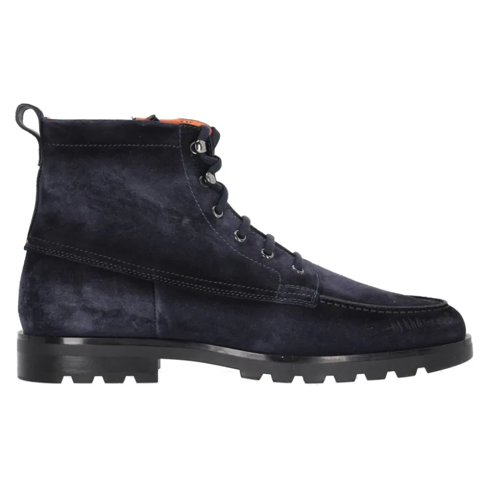 Semsket snørestøvel med Shearling-fôr