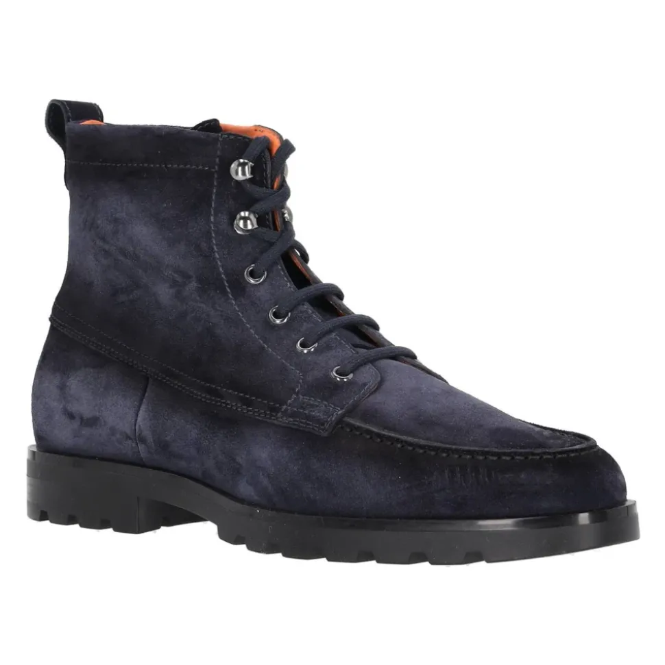 Semsket snørestøvel med Shearling-fôr