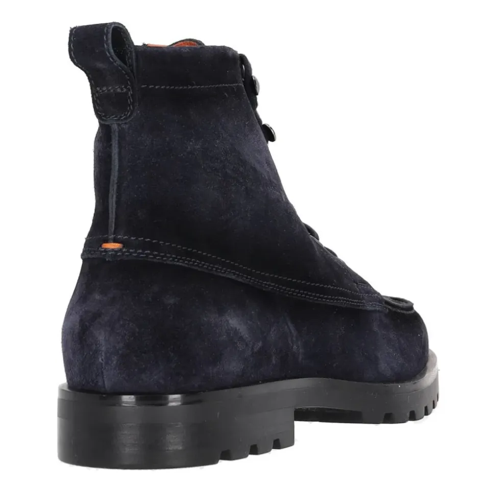 Semsket snørestøvel med Shearling-fôr
