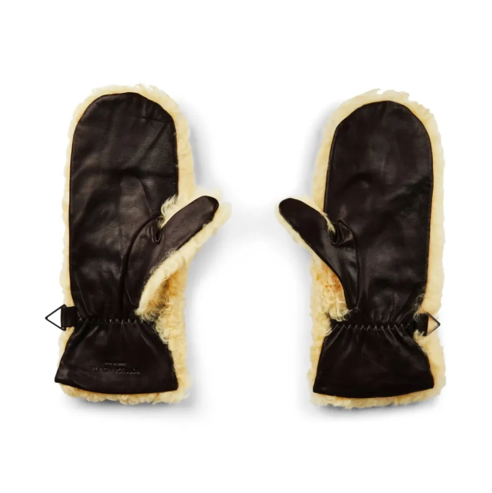 Shearling Leather Logo Hansker