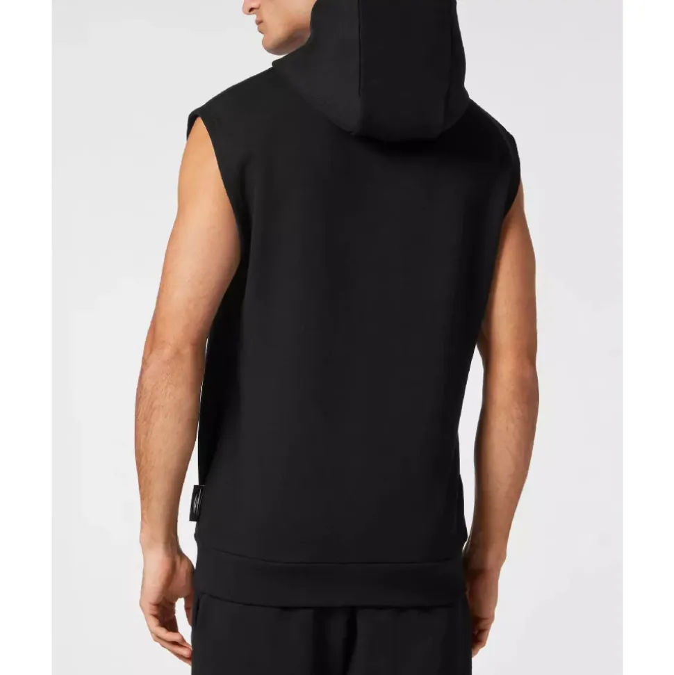Sleeveless Hoodie Sweatshirt Tiger