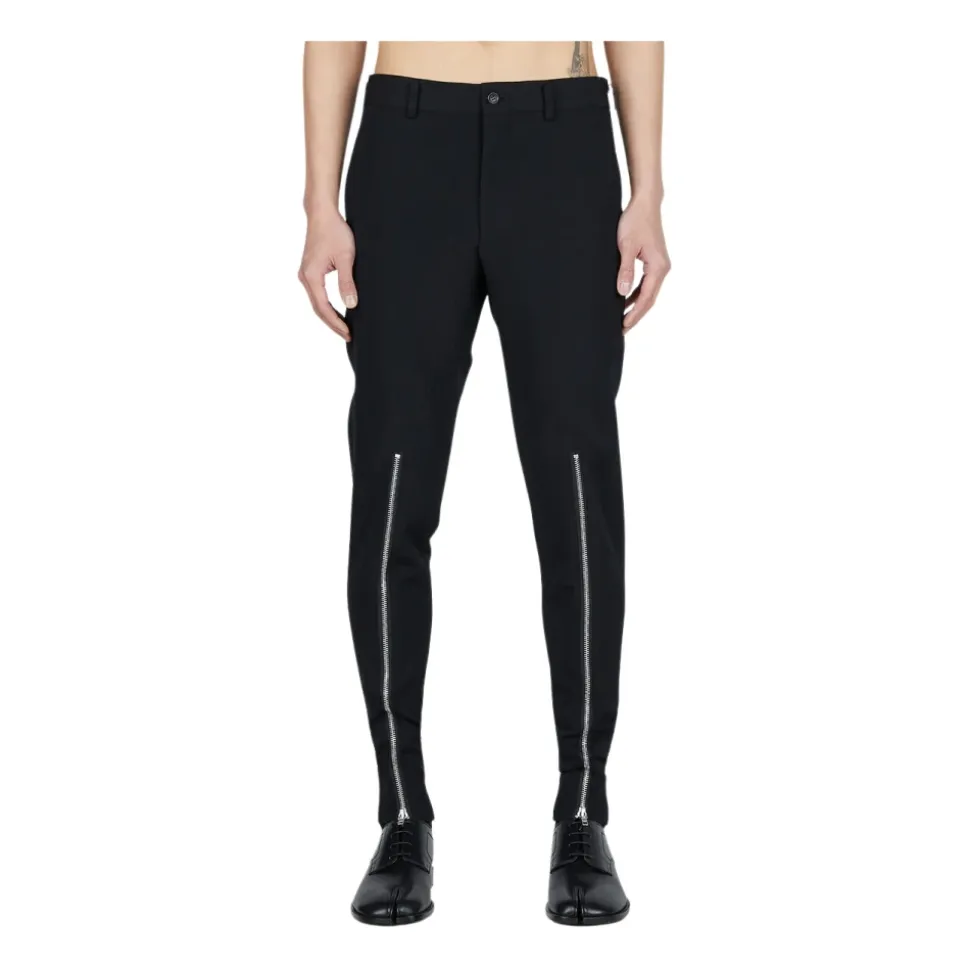 Slim-Fit Bukse med Glidelåsdetaljer