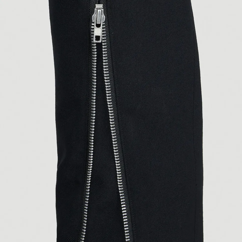 Slim-Fit Bukse med Glidelåsdetaljer