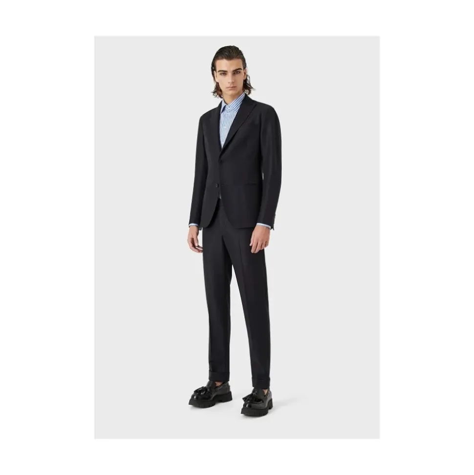 Slim Fit Enkeltradet Ull Dress