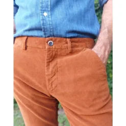 Slim Fit Velvet Cotton Chino Pants