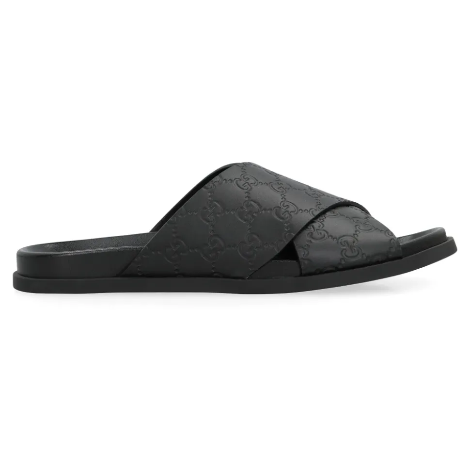 Slippers i skinn