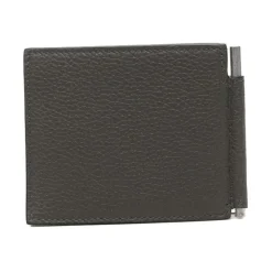Soft Grain Leather T Line Money Clip Wallet