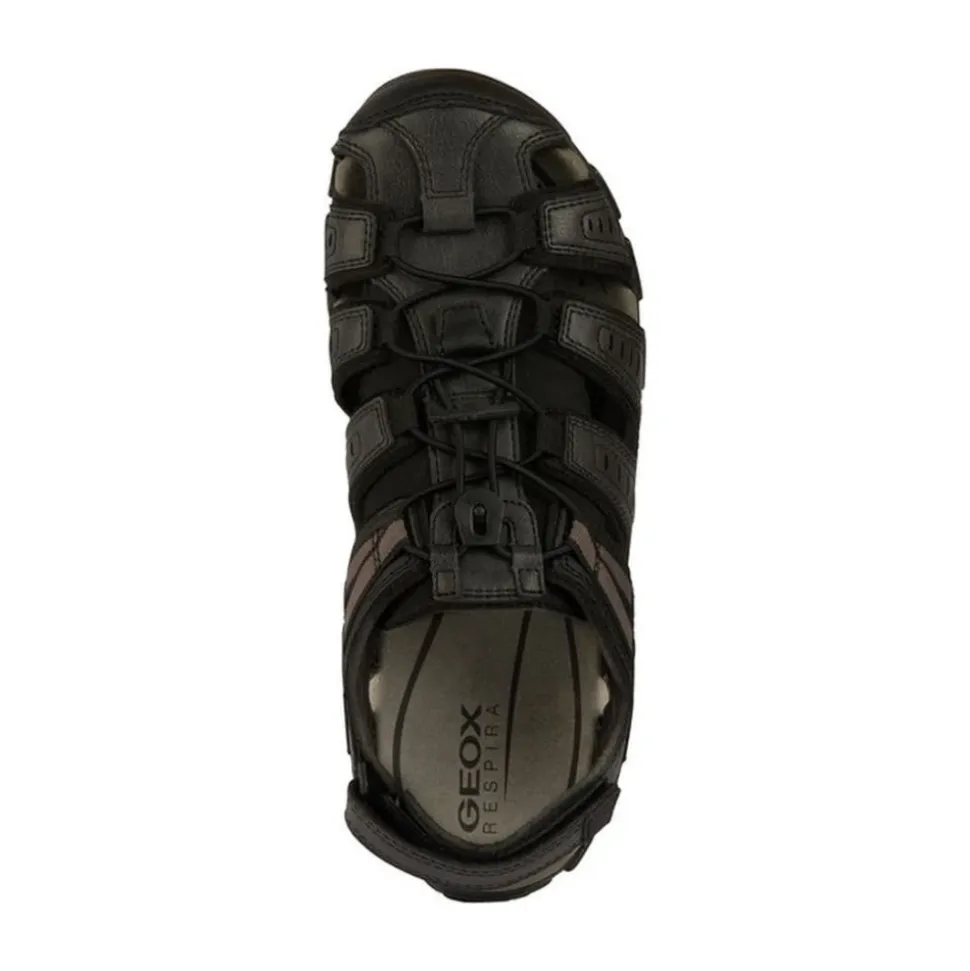 Sorte Flate Strada Sandaler
