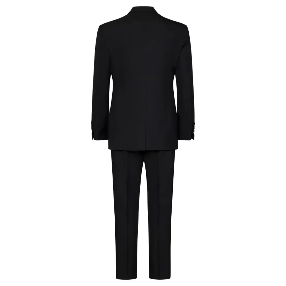 Sort Enkeltspent Blazer og Bukser